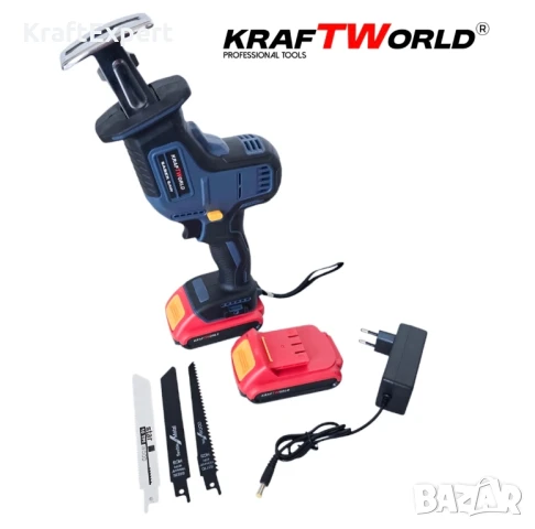 Акумулаторен Саблен Трион KraftWorld – Безчетков, Компактен и Мощен!, снимка 5 - Други инструменти - 50488394