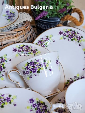 Сервиз 16 части - Queen Anne, Fine Bone China 1950г, снимка 1 - Сервизи - 46238628