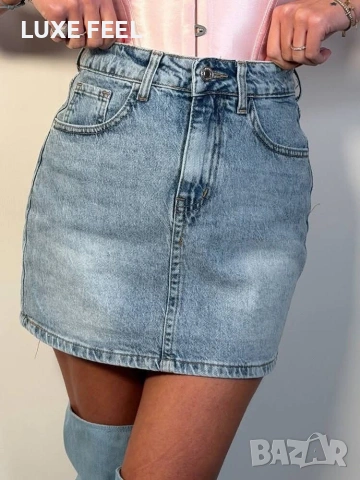 ✨Дънкова Пола с Камъни, снимка 2 - Поли - 53676623