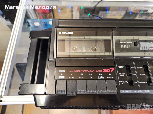 Радиокасетофон Hitachi TRK-7620E Hitachi 3D Super Woofer Boombox В отлично техническо и визуално със, снимка 8 - Радиокасетофони, транзистори - 52813792
