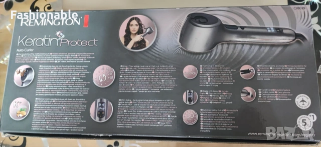 Автоматична маша за къдрене на коса Remington Keratin Protect, снимка 2 - Маши за коса - 53182061
