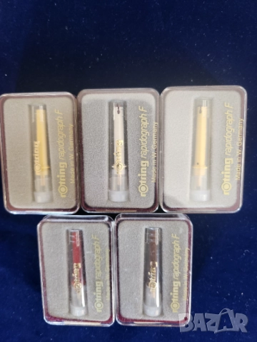 Rotring - пера/писци за mod. Rotring Rapidogrаph, нови: 0,18/0,25/0,30/0,35 и 0,50
