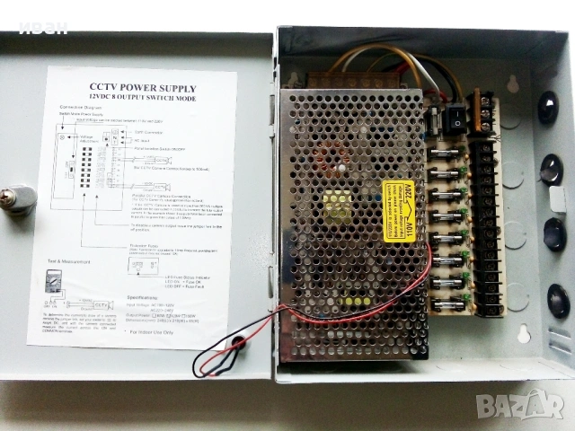 Захранващ блок за камери за видеонаблюдение 12V.DC, снимка 3 - Други - 53453388