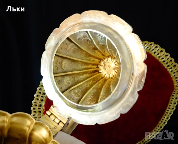 Посребрен марокански бронзов чайник 2 л.,1.1 кг. , снимка 7 - Антикварни и старинни предмети - 51597461