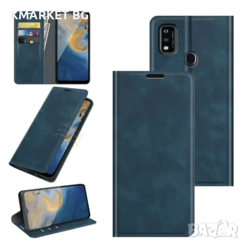 ZTE Blade A51 Retro-skin Magnetic Кожен Калъф и Протектор, снимка 1 - Калъфи, кейсове - 48627582