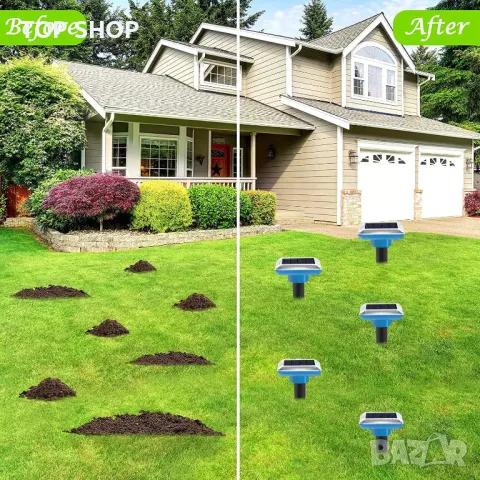 Соларен репелент за къртици, ултразвуков, водоустойчив, 4 бр., снимка 6 - Басейни и аксесоари - 49487912