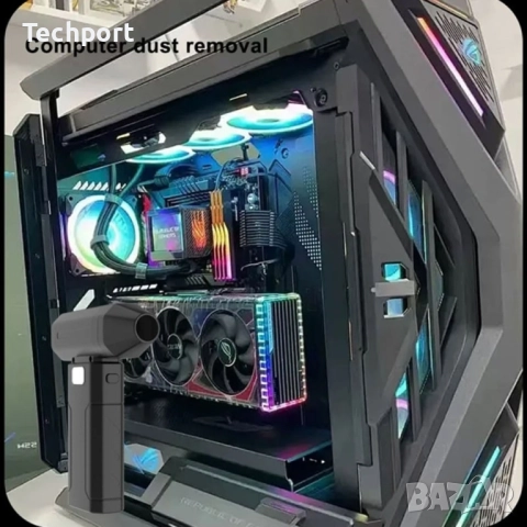 Турбо вентилатор – Мощен безжичен въздушен компресор / прахочистачка с Type-C зареждане, снимка 4 - Друга електроника - 52333788