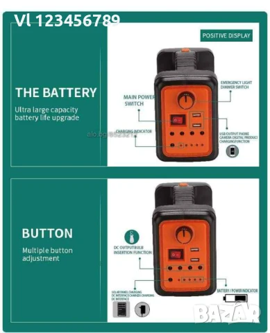 Мобилна соларна система AT-9011B, снимка 3 - Къмпинг осветление - 50743009