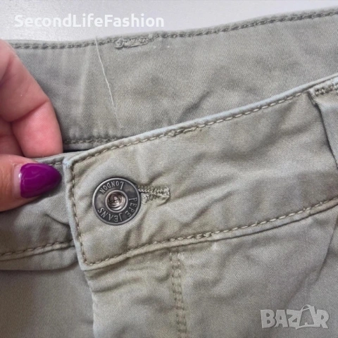 Дамски панталон Pepe Jeans London Portobello, размер 29/29, цвят каки, снимка 4 - Панталони - 53109235