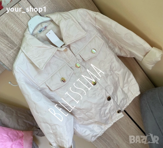 Олекотено дамско яке черно екрю бежово розово , снимка 8 - Якета - 53882323