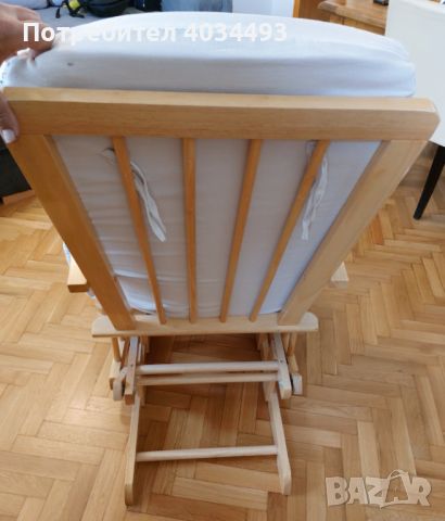 Люлеещ стол за кърмене + люлееща табуретка, снимка 4 - Мебели за детската стая - 46309187