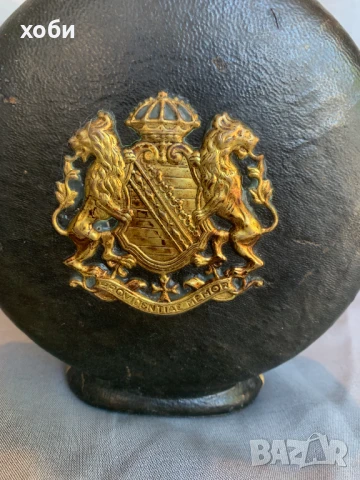 стара стъклена и кожена гарафа за парфюми , снимка 4 - Антикварни и старинни предмети - 51159840