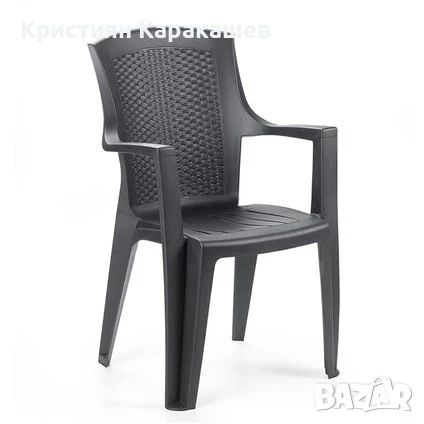 Градински стол с висока облегалка, снимка 1