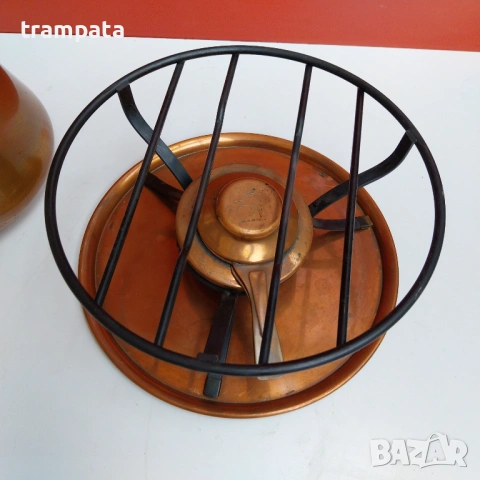 НАЙ ДОБРАТА ОФЕРТА Старо Швейцарско Медно фондю et bon appetit, снимка 4 - Антикварни и старинни предмети - 54241152