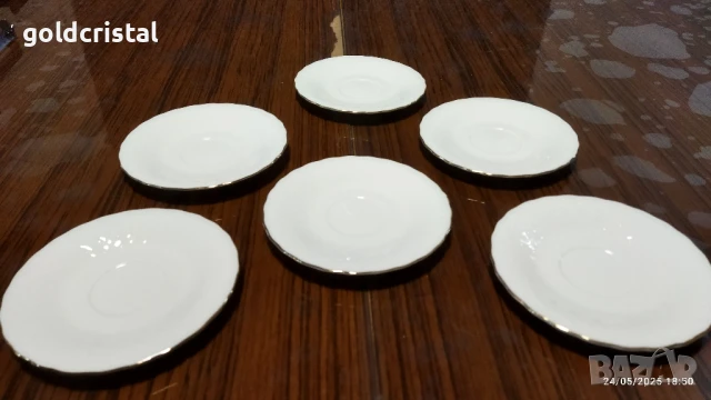 Стар български костен порцелан Бононя чинийки 