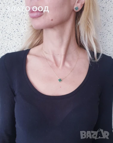 Златни сетове модел ДЕТЕЛИНА - 14К, снимка 9 - Колиета, медальони, синджири - 50461435