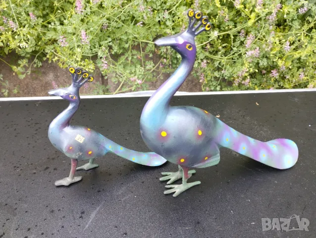 Красиви метални пауни двойка., снимка 2 - Декорация за дома - 50060157