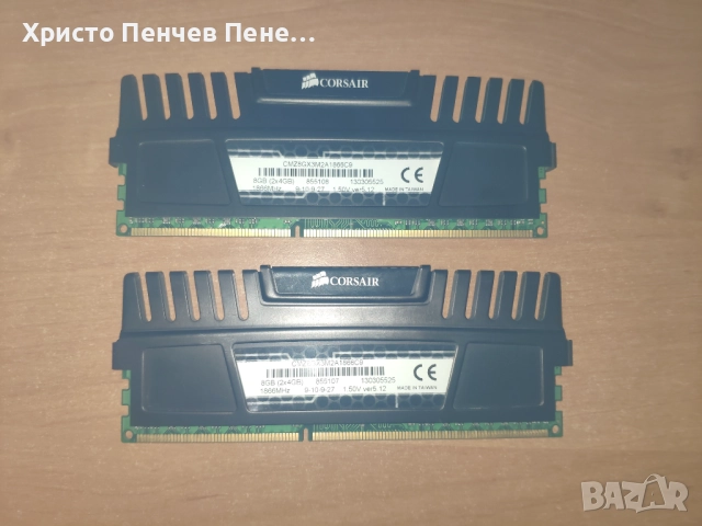 Рам Памет DDR3 CORSAIR VENGEANCE 8GB(2x4GB),1866 MHz , снимка 6 - RAM памет - 52563522