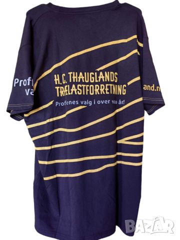 Мъжка тениска с надписи Thaugland, Черна, 95% памук, 77х63 см, XXL, снимка 1 - Тениски - 45480881