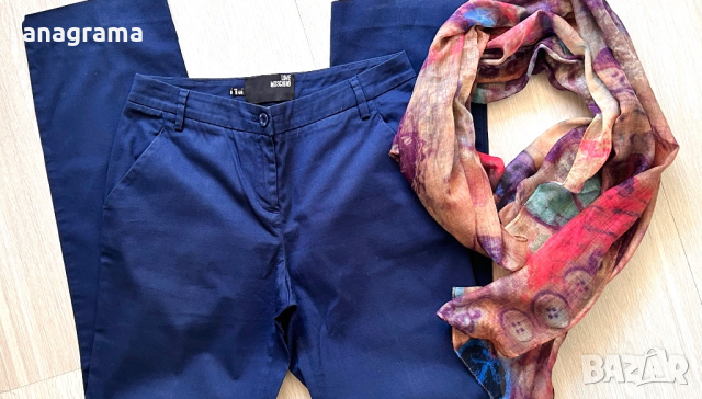 Love Moschino оригинален елегантен панталон и цветен шал, снимка 5 - Панталони - 45046618