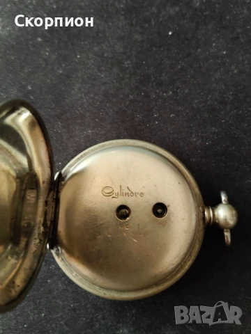 Швейцарски джобен часовник 1900г. с посребрени капаци - с ключе - ПЕРФЕКТЕН - ПРОМОЦИЯ, снимка 7 - Джобни - 48835833