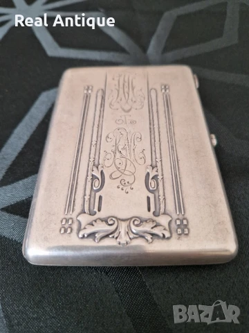 Страхотна антикварна колекционерска руска сребърна табакера 84, снимка 2 - Антикварни и старинни предмети - 50446618