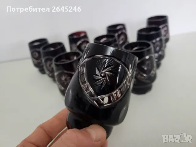 Чаши от Червен Кристал , снимка 1