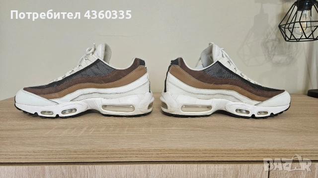 Nike Air Max 95/ Sail/ Black-Cashmere-Dk Driftwood, снимка 2 - Маратонки - 53381135