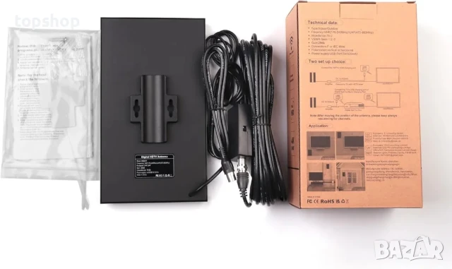 Най-новата телевизионна антена до 550+ мили, цифрова HD антена, снимка 7 - Приемници и антени - 50503839