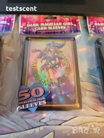 Пакет протектори Yu-Gi-Oh Dark Magician Girl Sleeves Sealed x50 Konami слийвове, снимка 4 - Карти за игра - 40176265