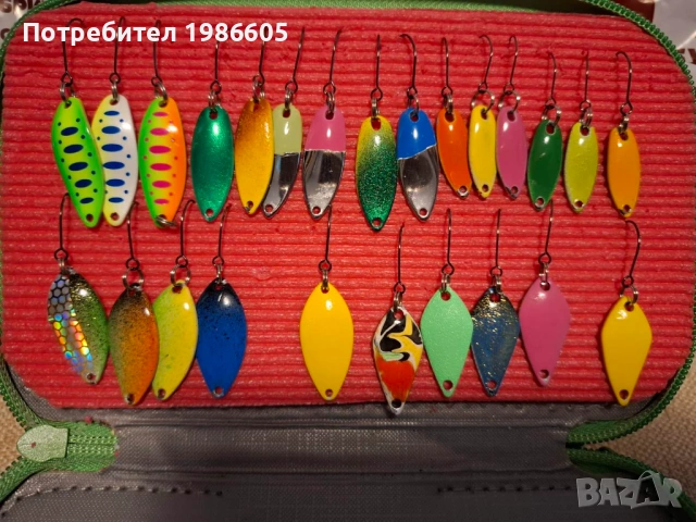 Блесни клатушки, ръчно боядисани, 2 - 3.5 гр.