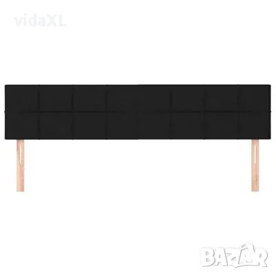 vidaXL Горни табли за легло, 2 бр, черни, 90x5x78/88 см, плат(SKU:346076), снимка 3 - Спални и легла - 49138488