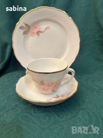 Троен сет на Oscar Schaller & Co, Bavaria, снимка 6 - Сервизи - 52979562