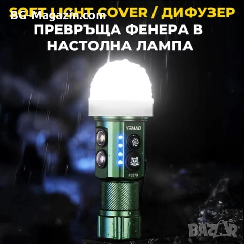 Мощен мини прожектор YEMAO 3000 лумена 7 LED Диода UV ултравиолетова RGB странична светлина, снимка 4 - Къмпинг осветление - 54027493