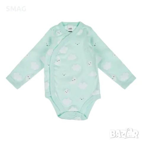 Бельо Памучно боди Mint White Clouds 0-6 месеца S_1230493