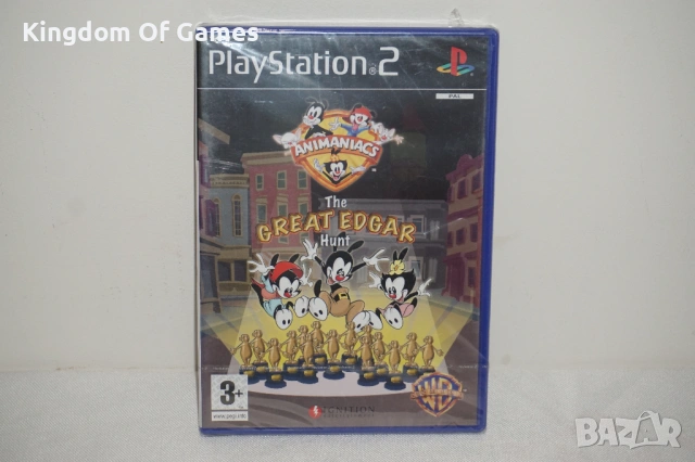 Чисто Нова Оригинална Запечатана Игра за PS2 Animaniacs The Great Edgar Hunt