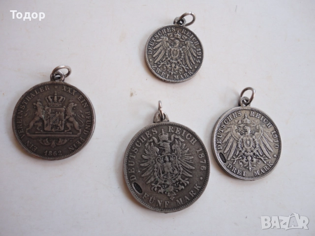 Стари немски монети монета медал 1876 , снимка 3 - Нумизматика и бонистика - 52672115