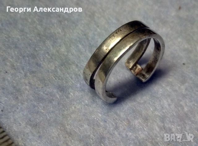 Шармантен СРЕБЪРЕН ПРЪСТЕН Подходящ и За ПРЪСТ на КРАКА Оксидирано СРЕБРО 925 Ажурна ръчна изработка