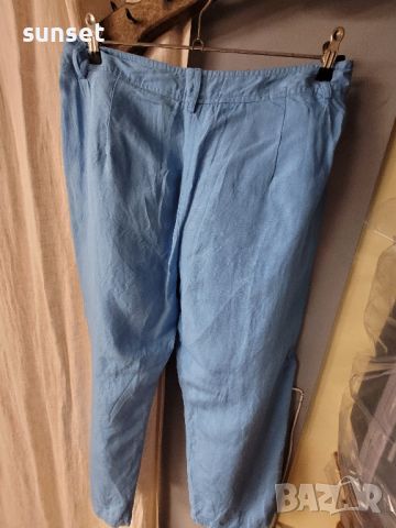 ЛЕНЕН син панталон- 46/48 размер , снимка 5 - Панталони - 46430649