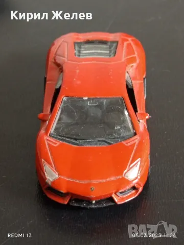 Метална количка LAMBORGHINI AVENTADOR MADE IN CHINA за КОЛЕКЦИЯ 43168, снимка 1 - Колекции - 49369622