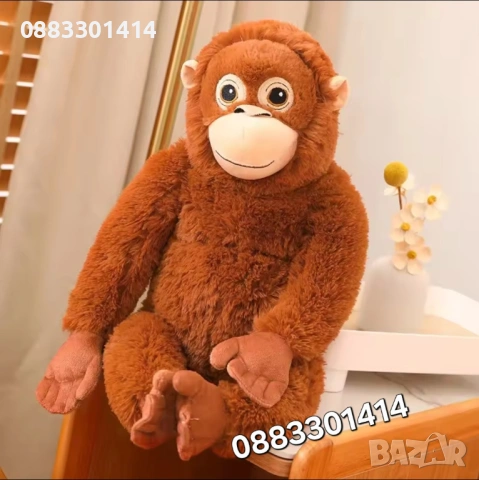 Плюшена Маймуна 60см Горила с дълги ръце Хъги , снимка 4 - Плюшени играчки - 53702929