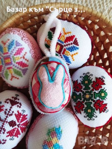 Яйца с бродерии, шевици, Великден, снимка 4 - Декорация за дома - 45088338