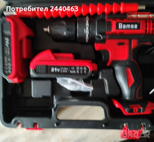 Винтоверт с две батерии & Бормашина, снимка 3 - Винтоверти - 52558844