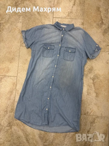 Дънкова риза-рокля Л/ХЛ