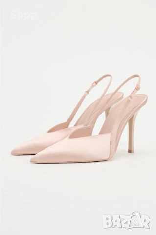 👡 Сатенени обувки на ток на Zara 👛, снимка 8 - Дамски обувки на ток - 53773100
