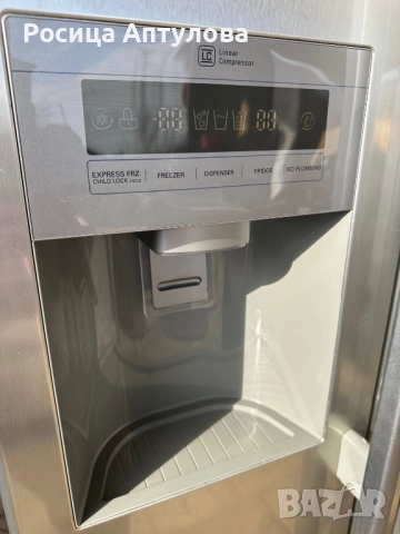 Двукрилен хладилник с фризер LG Side by Side КАТО НОВ, снимка 4 - Хладилници - 52576642