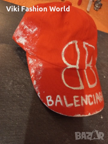 Balenciaga Шапка с Козирка , маркова шака червена, снимка 5 - Шапки - 53183402