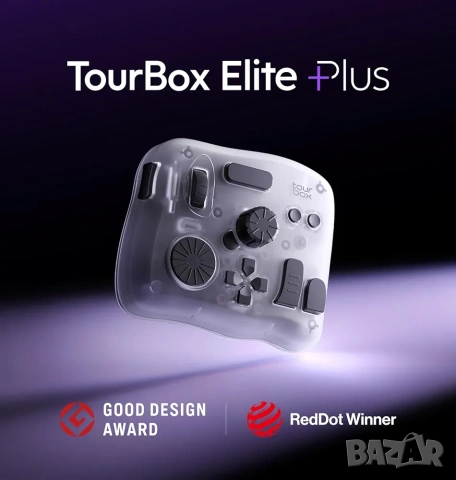 TourBox Elite Plus: Безжичен контролер за криейтив софтуер (iPad/PC/Mac), снимка 3 - Джойстици и геймпадове - 53288401