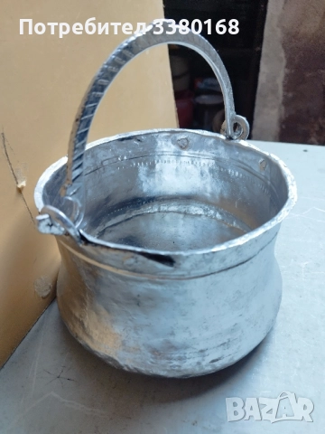 малко котле калайдисано изцяло, снимка 4 - Антикварни и старинни предмети - 52206200