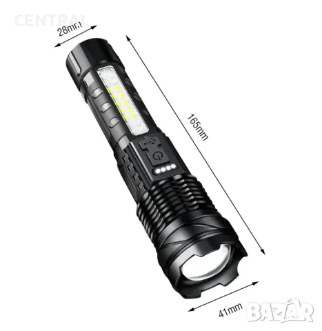 LED Фенер ZOOM Flashlight Central 2000 Lumen, снимка 4 - Друга електроника - 48336630